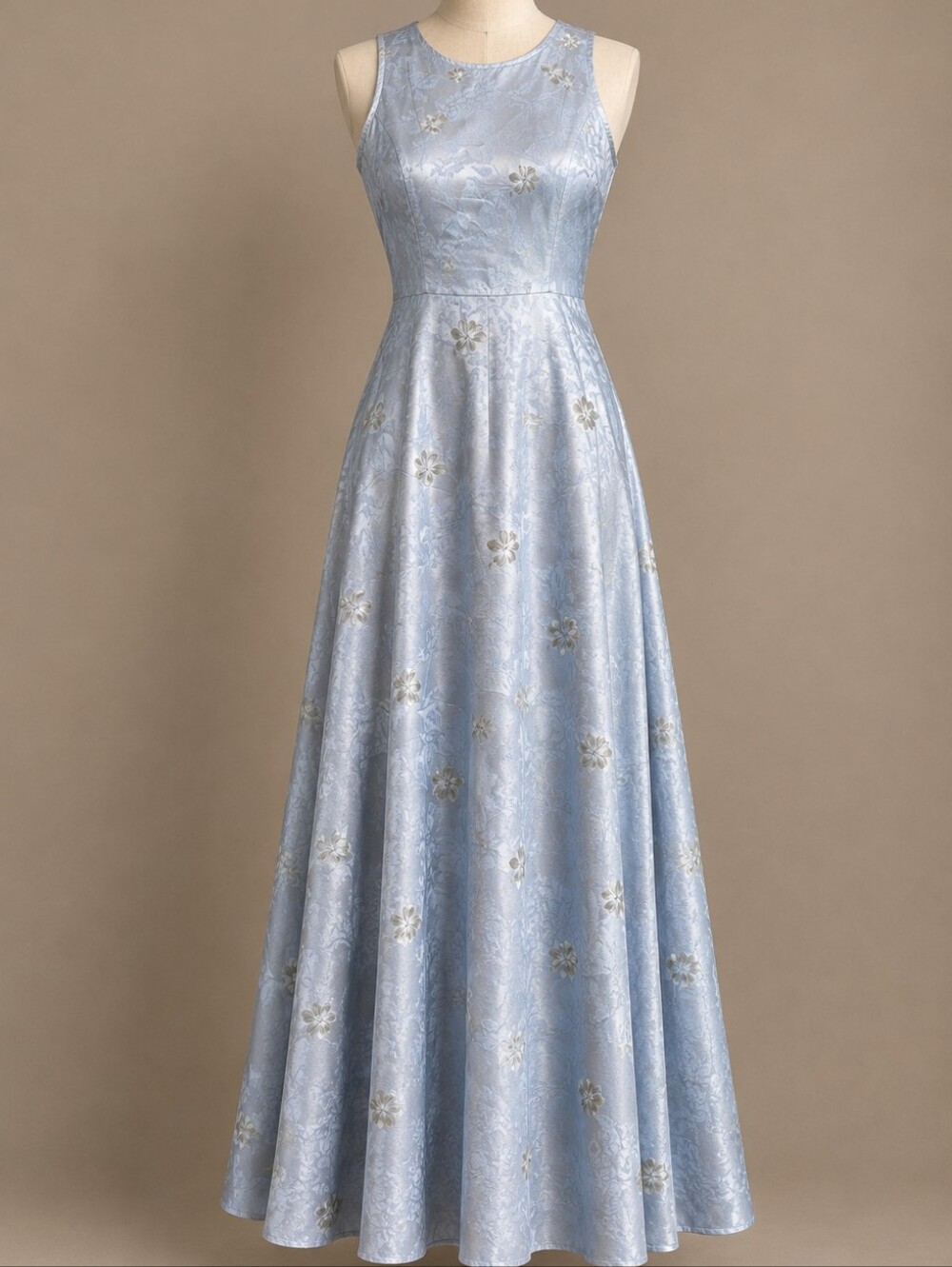 Vintage All That Jazz Satin Floral Dress